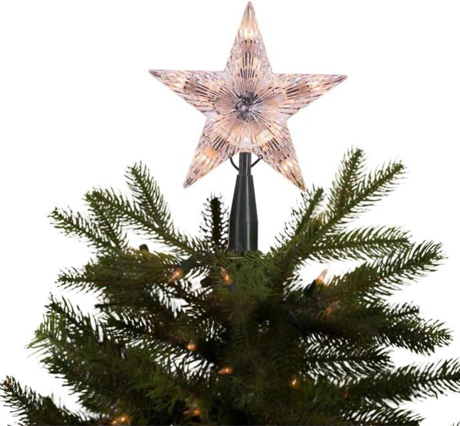 Kurt Adler 10-Light 7-Inch Clear Star Treetop