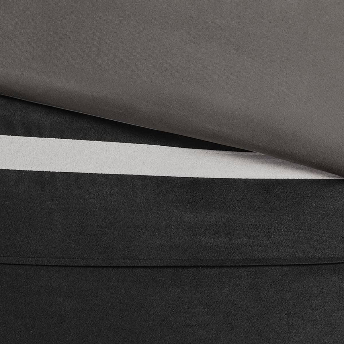 Madison Park Palmer 7 PC Pieced Faux Suede Comforter Set