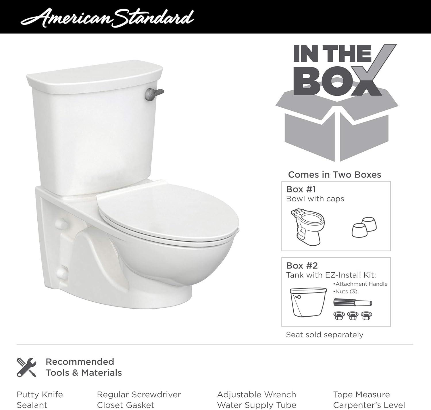 American Standard 2882107.020 American Standard Glenwall 1.28 Gallons GPF Elongated Wall Mounted Kit (Seat Not Included)