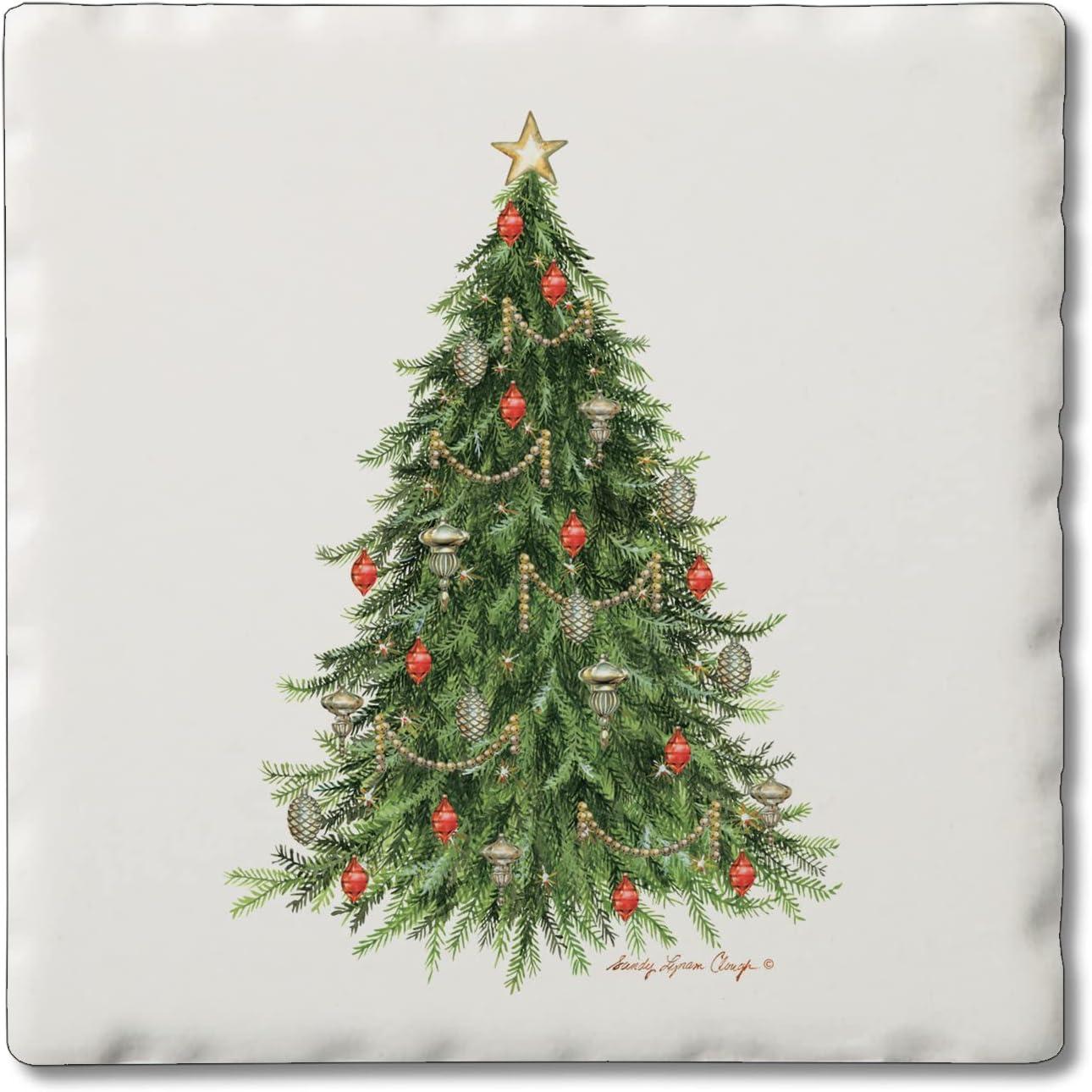 O Christmas Tree 4-Pack Tumbled Tile Coasters (Set of 4)