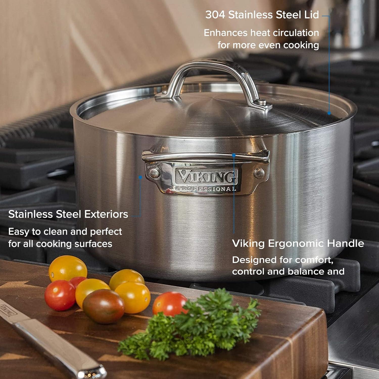 Viking Professional 5-Ply Stainless Steel Stock Pot