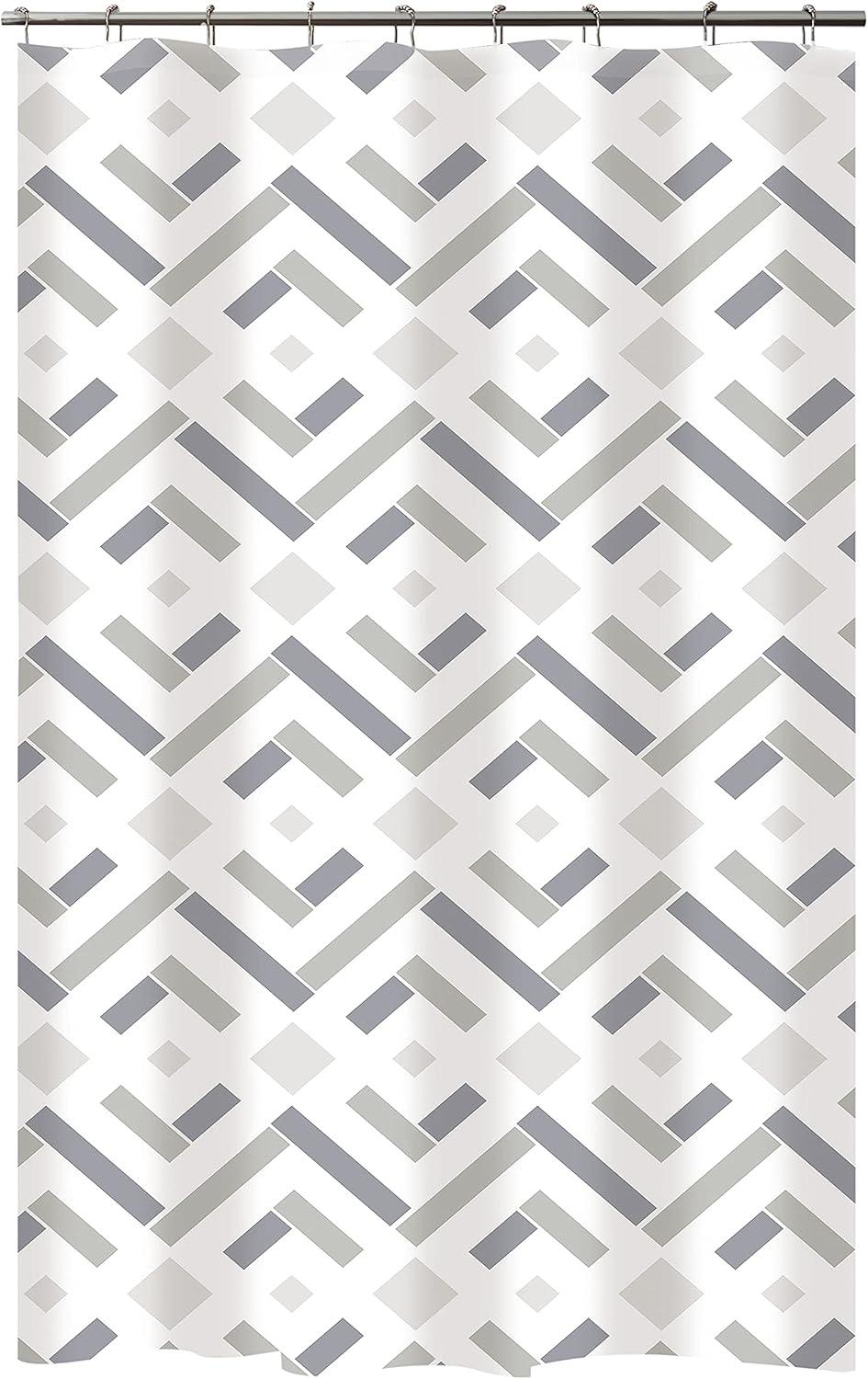 Bath Bliss Geometric Shower Curtain