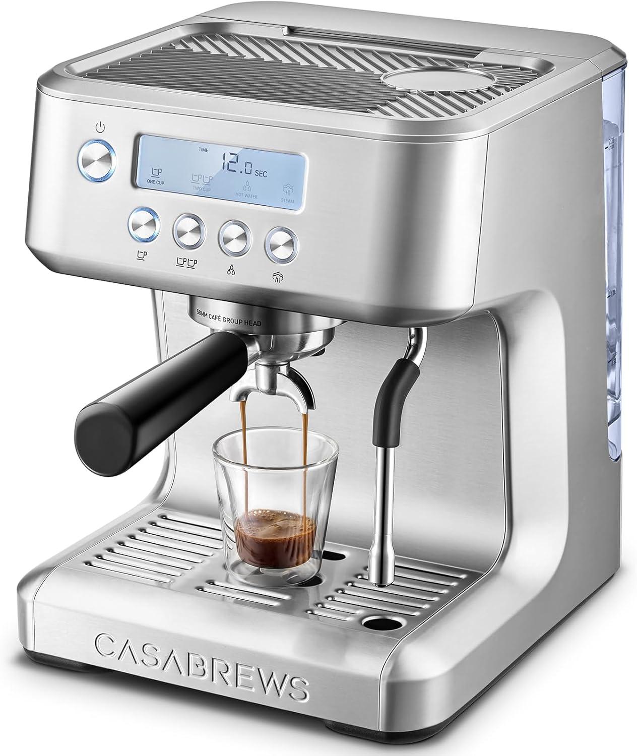 CASABREWS Ultra 20 Bar Espresso Machine W/ Lcd Display,powerful Milk Frother