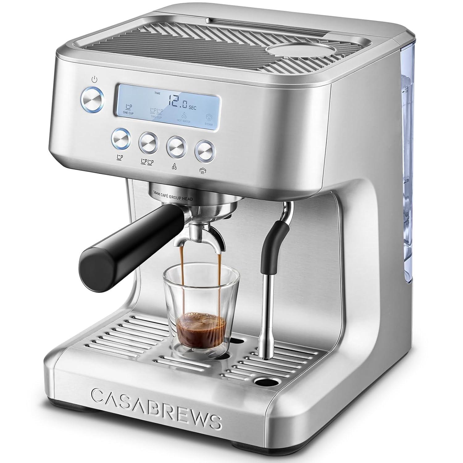 CASABREWS Ultra 20 Bar Espresso Machine W/ Lcd Display,powerful Milk Frother