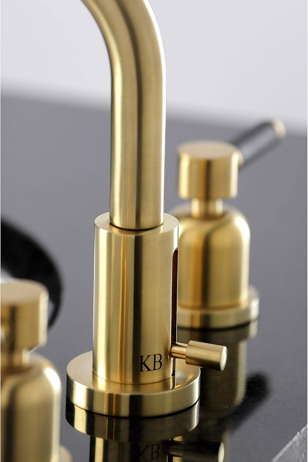 Kingston Brass Kingston Brass Kaiser Two-Handle 3-Hole Deck Mount Widespread Bathroom Faucet with Brass Pop-Up Drain FSC8955DL