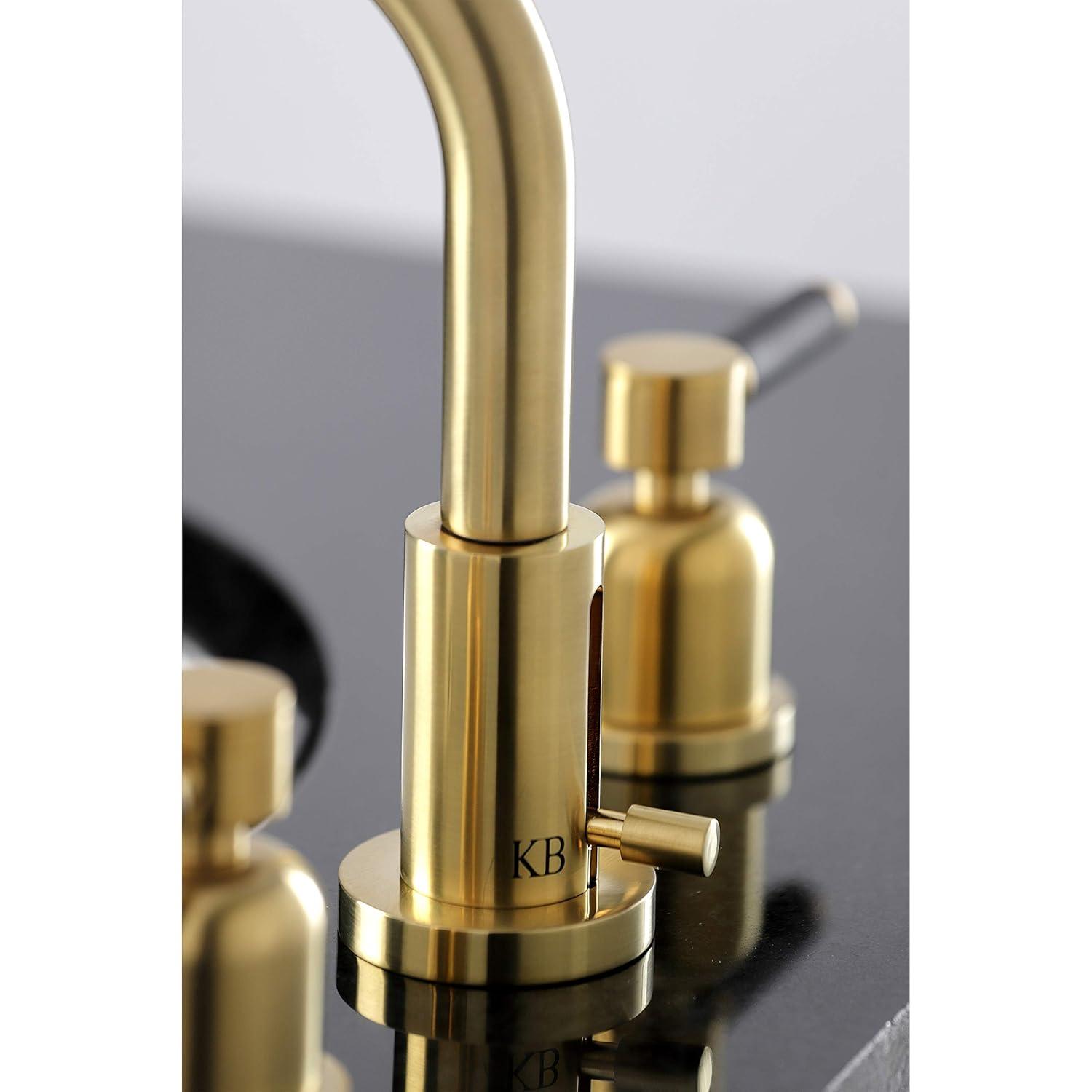 Kingston Brass Kingston Brass Kaiser Two-Handle 3-Hole Deck Mount Widespread Bathroom Faucet with Brass Pop-Up Drain FSC8955DL