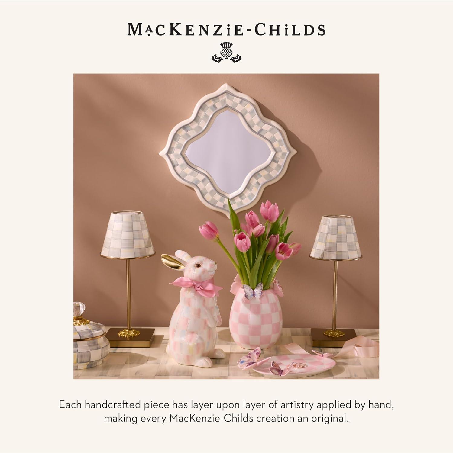 White and Pink Cordless LED Table Lamp with Brass Finish