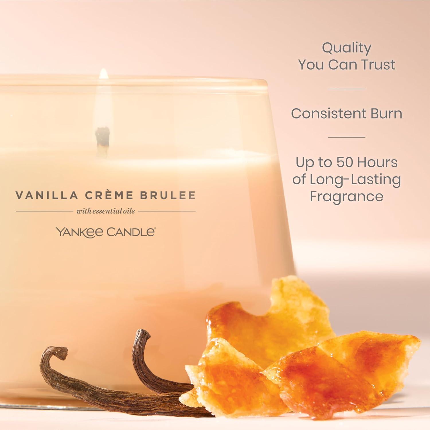 Yankee Candle Studio Scented Candle, Vanilla Crème Brûlée, Premium Plant Wax Blend, 10 oz Jar, Up to 50 Hour Burn Time