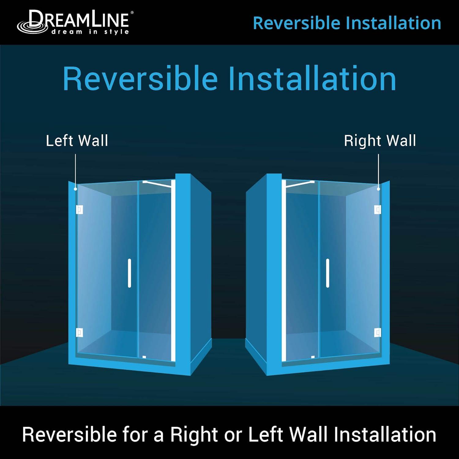 DreamLine Unidoor 39" W x 72" H  Hinged Frameless Shower Door with ClearMax™ Technology & Reviews | Wayfair