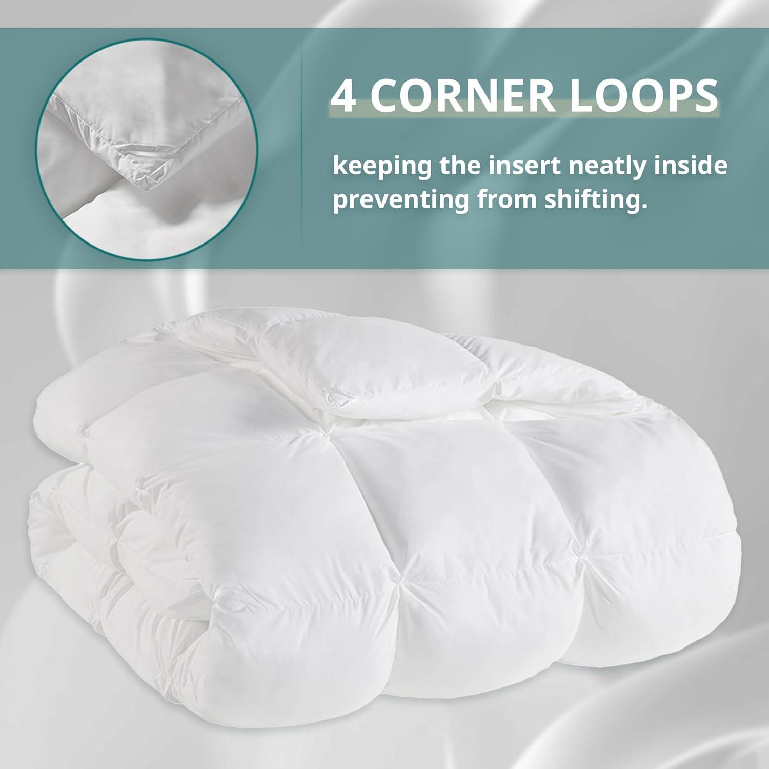 Full/Queen Stay Puffed Overfilled Down Alternative Comforter White - Madison Park