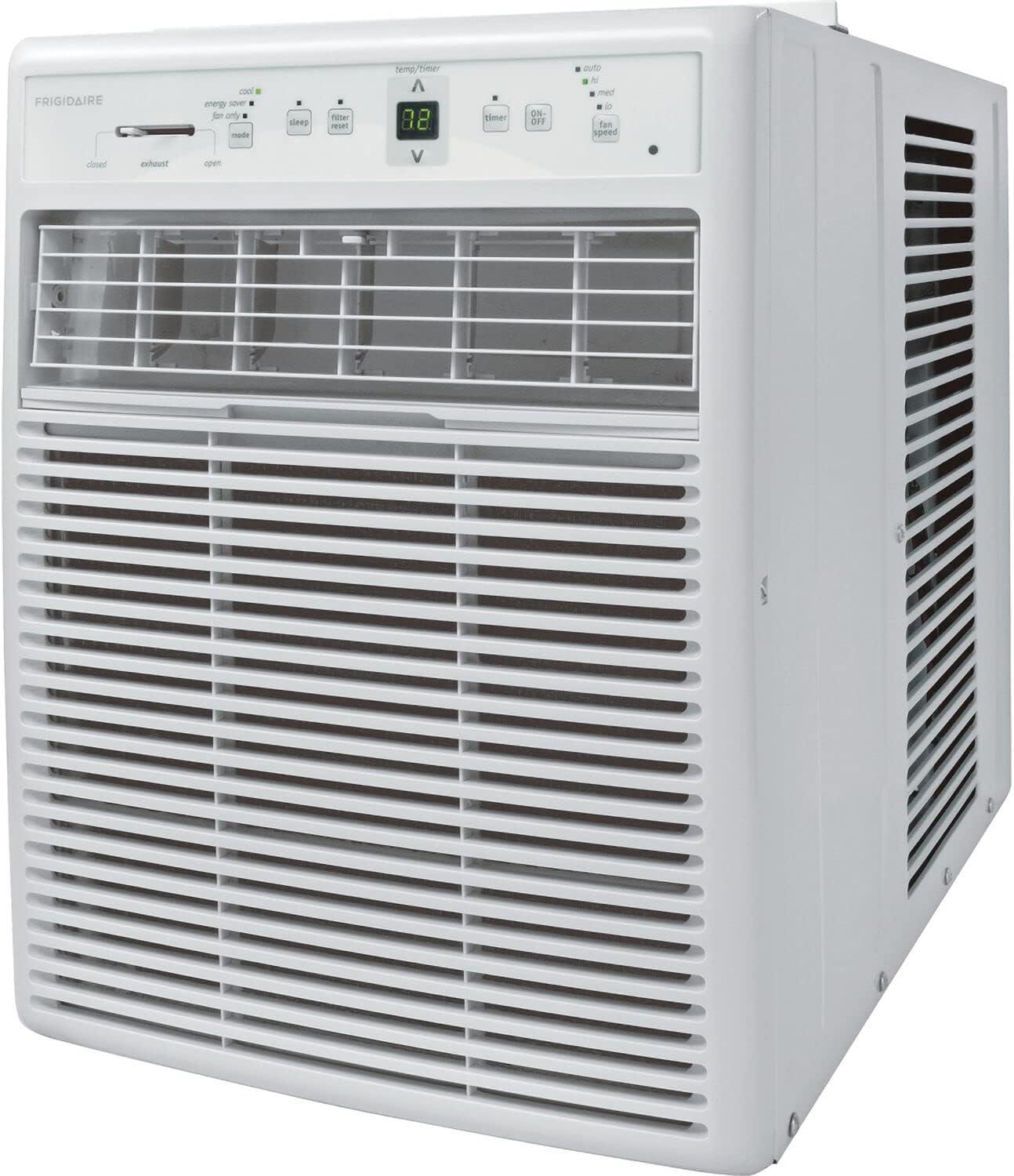 Frigidaire 10,000 BTU 450 Sq. Ft. Casement Window Air Conditioner with Remote, White, FFRS1022RE