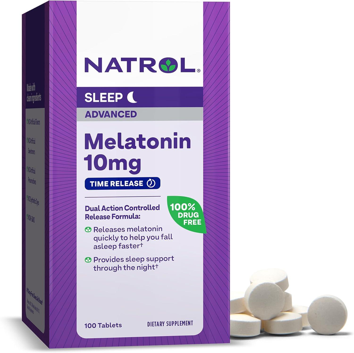 Natrol Advanced Melatonin, Sleep, 10 mg, 100 Tablets