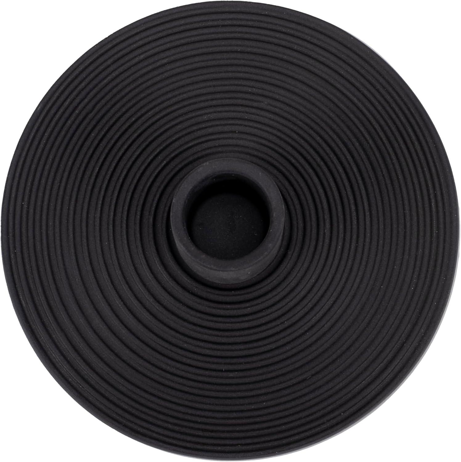 Elanze Designs Ribbed Ceramic , Mantle Decorations, Dining Table Centerpiece, Artisan, Candlestick Holder for Tapered Candles, Pack of 2, Black