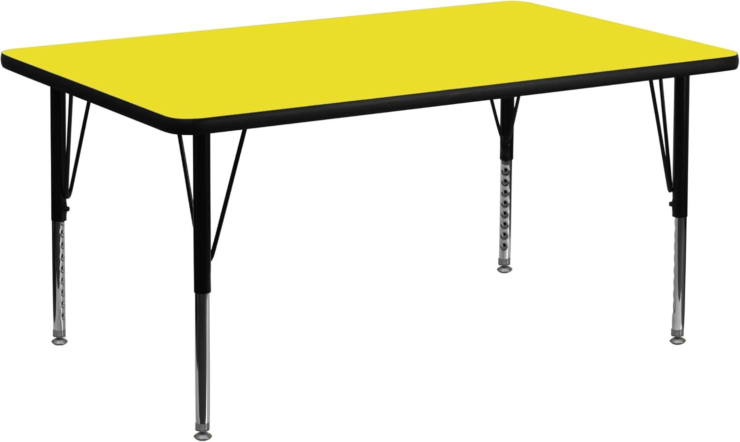Goddard 24''W x 48''L Rectangular HP Laminate Activity Table - Adjustable Legs