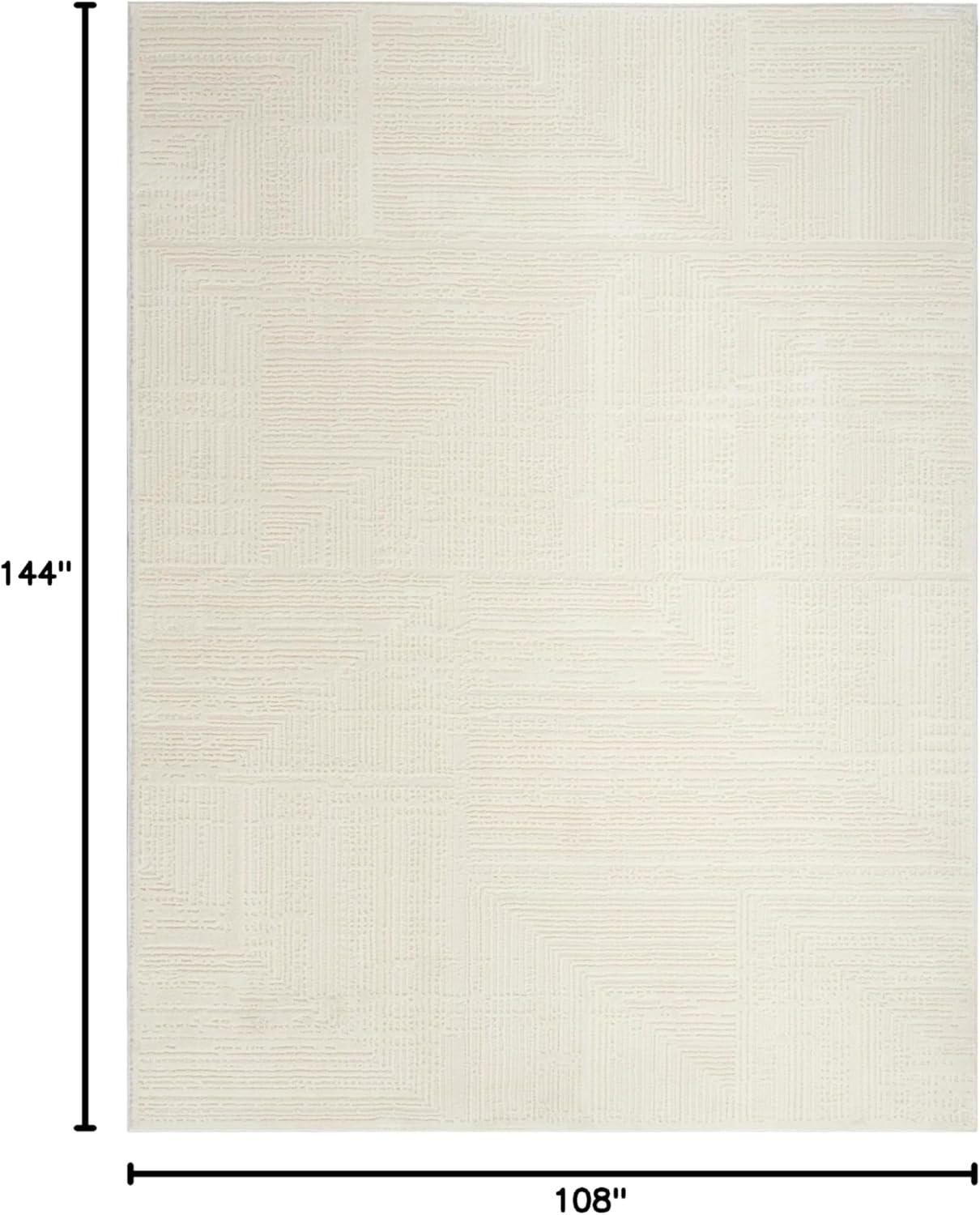 Nourison Eco-Friendly Contemporary Ivory 9' x 12' Area Rug (9x12)