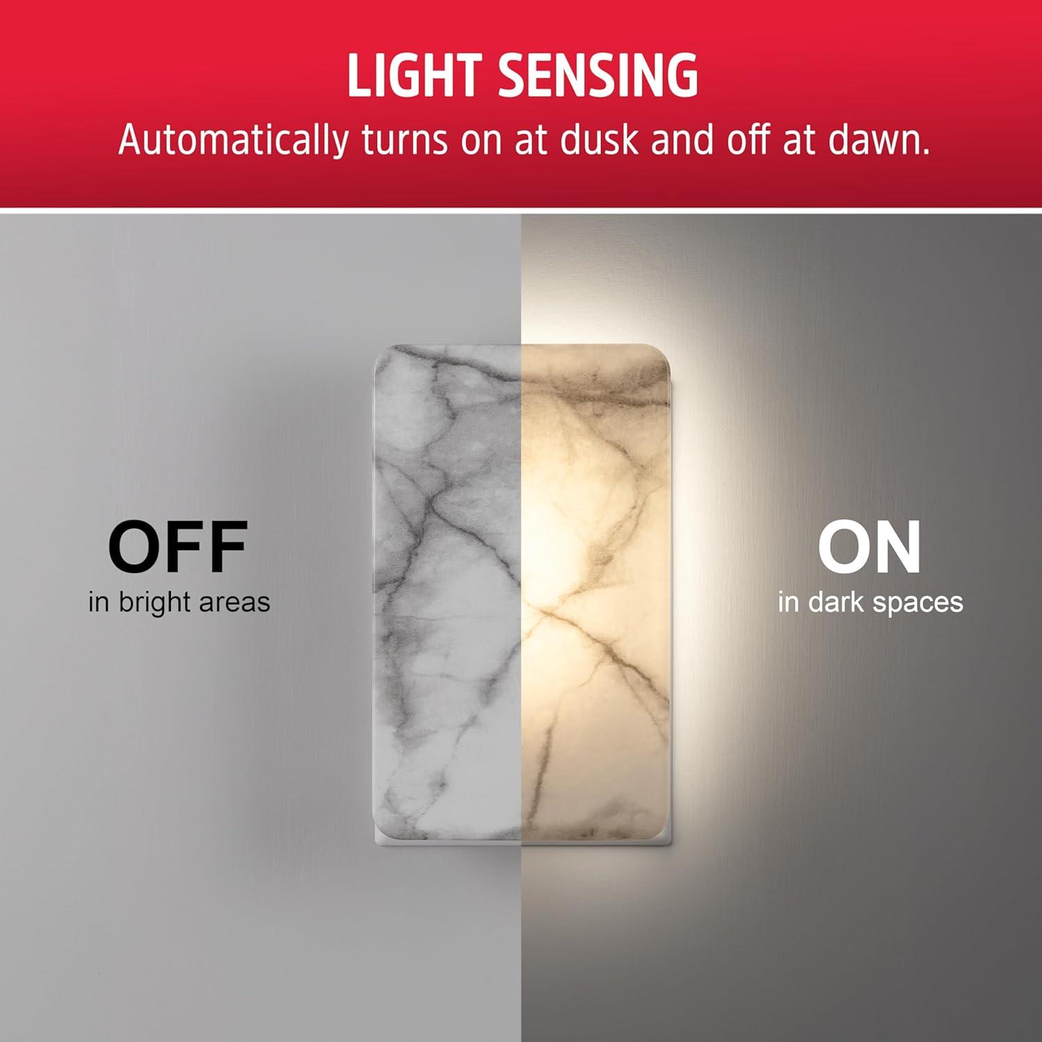 Energizer LED Night Light Light Sensing Back-lit Marble Design