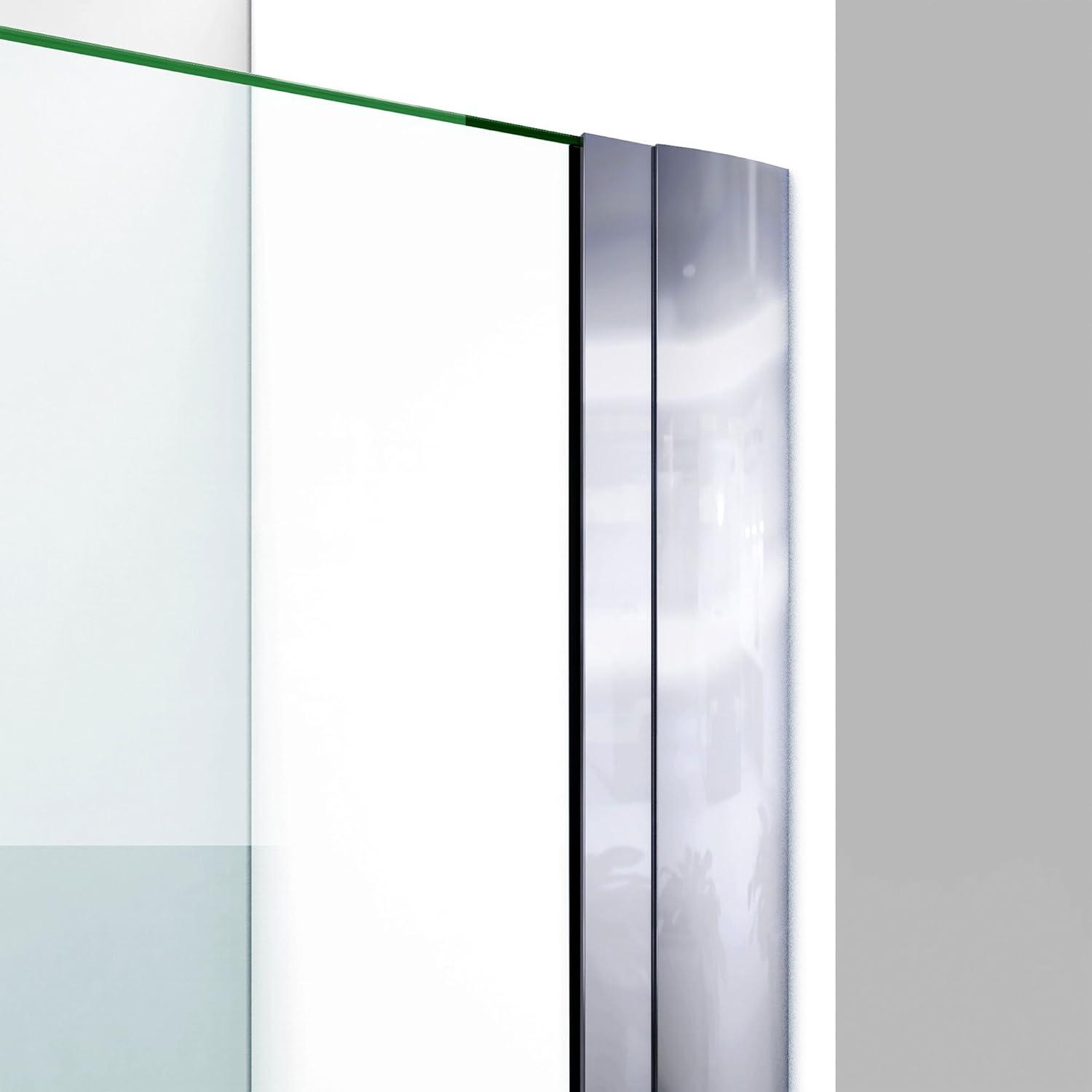 Unidoor 47" W x 72" H Hinged Frameless Shower Door with Clearmax™ Technology