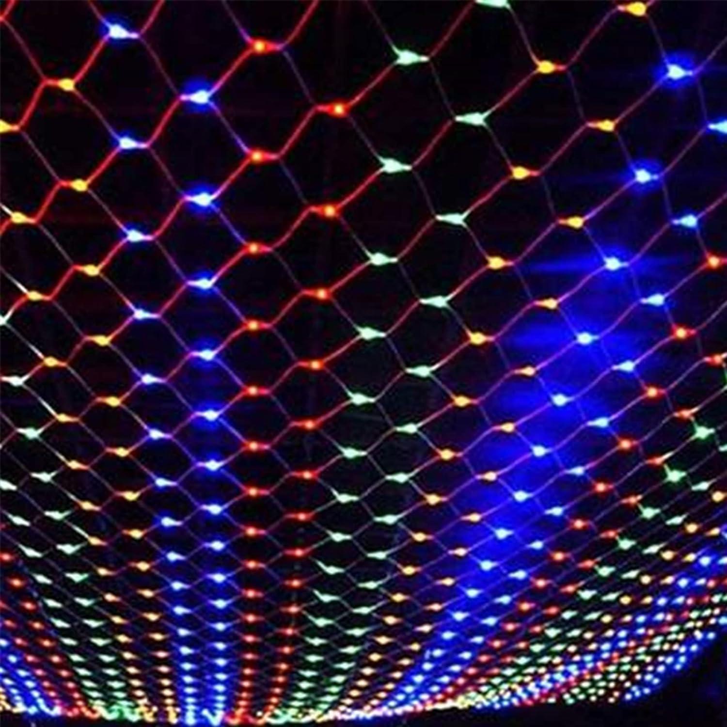 Dazzle Bright Christmas 200 LED Net Lights, 9.8 FT x 6.6 FT Connectable Mesh Lights with 8 Lighting Modes, Christmas Decorations for Indoor Outdoor Bush Yard Garden Decor (Multi-Colored)