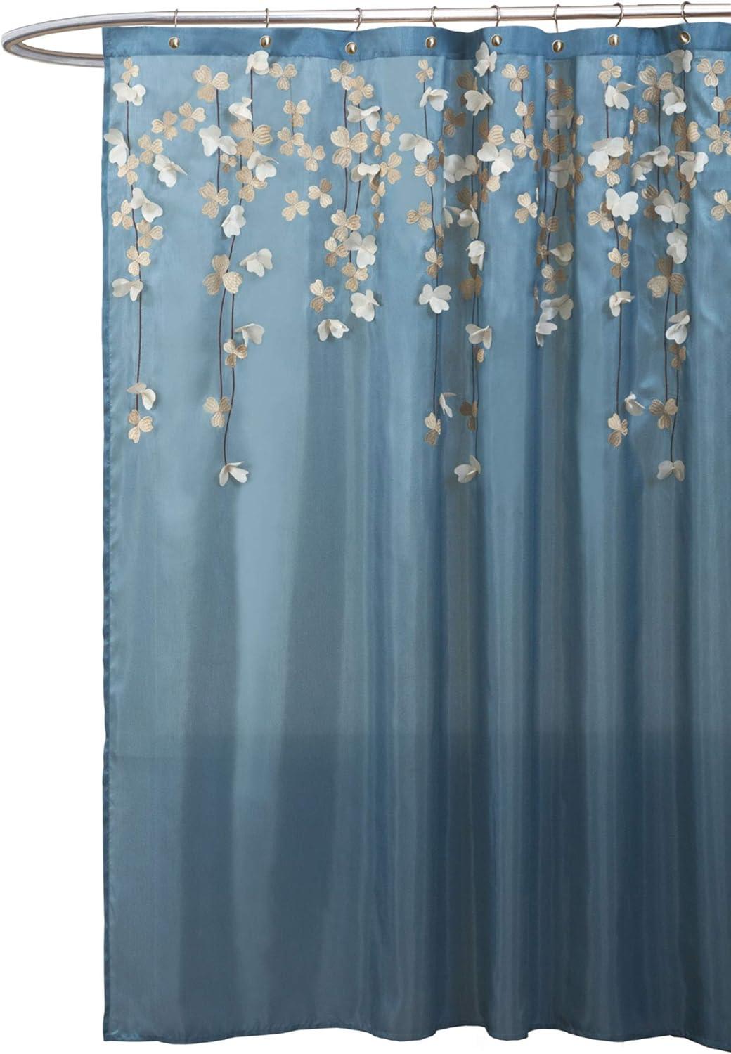 Lush Decor Flower Drop Floral Shower Curtain