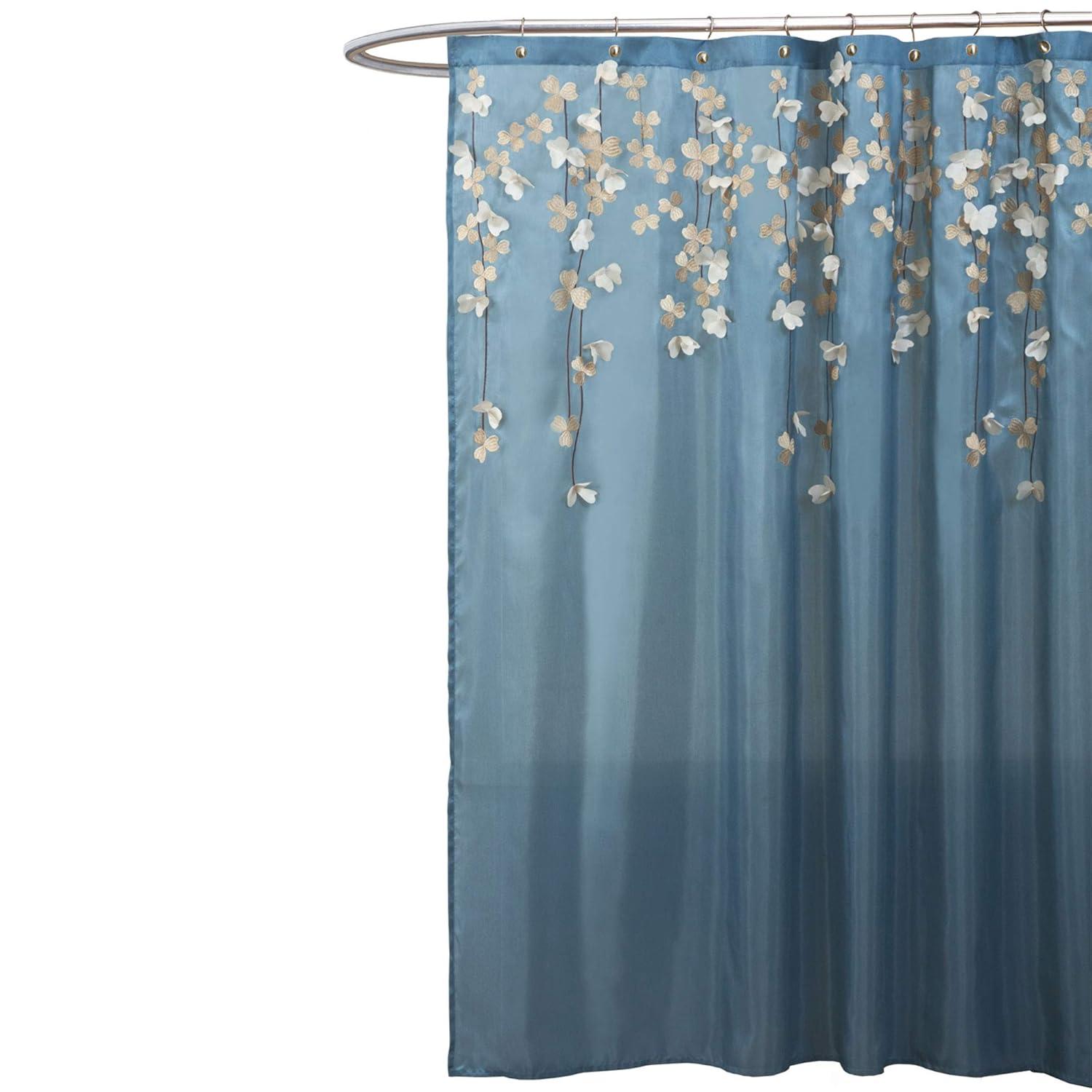 Lush Decor Flower Drop Floral Shower Curtain