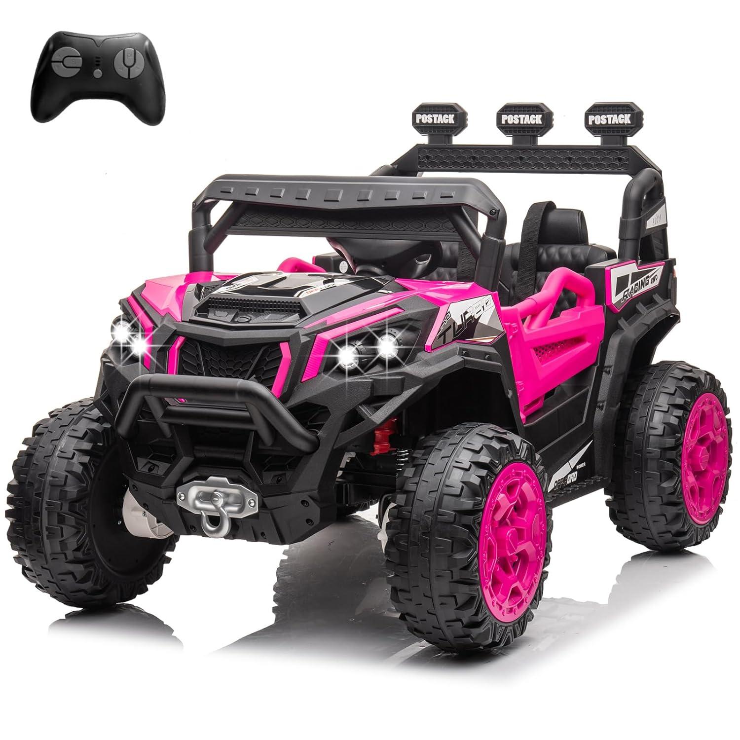 Anrli 24V 4WD Kids Electric UTV w/ Remote Control, Large Seat & 3 Speeds (Ages 3-8)