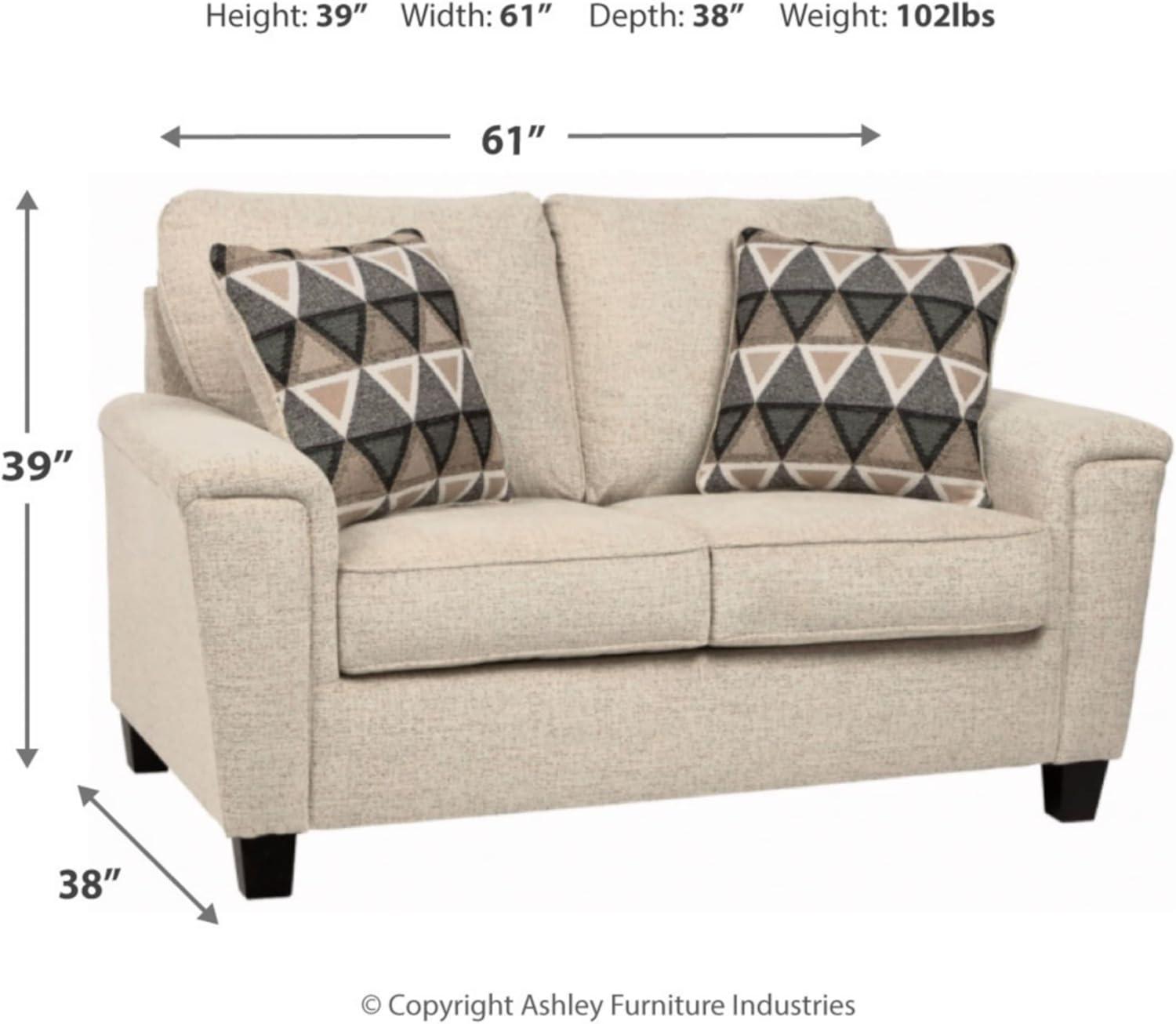 Gray Chenille Track Arm Loveseat with Removable Cushions