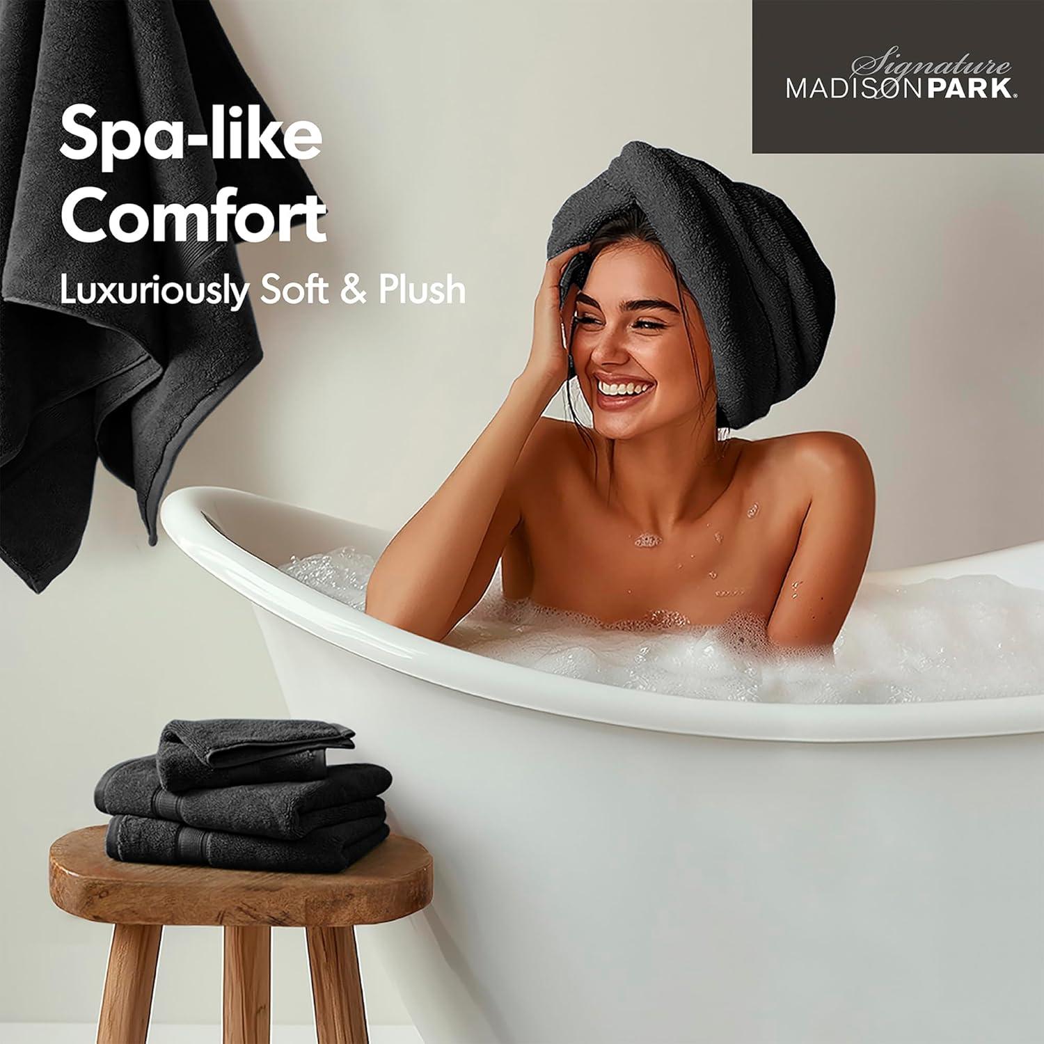 Madison Park Signature 800GSM Ultra-Soft 100% Cotton Absorbent Towel Set