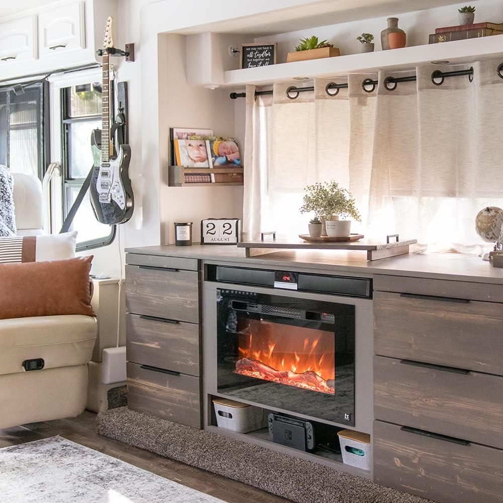 Touchstone The Sideline Electric Fireplace for Recessed or Wall Mount Installation