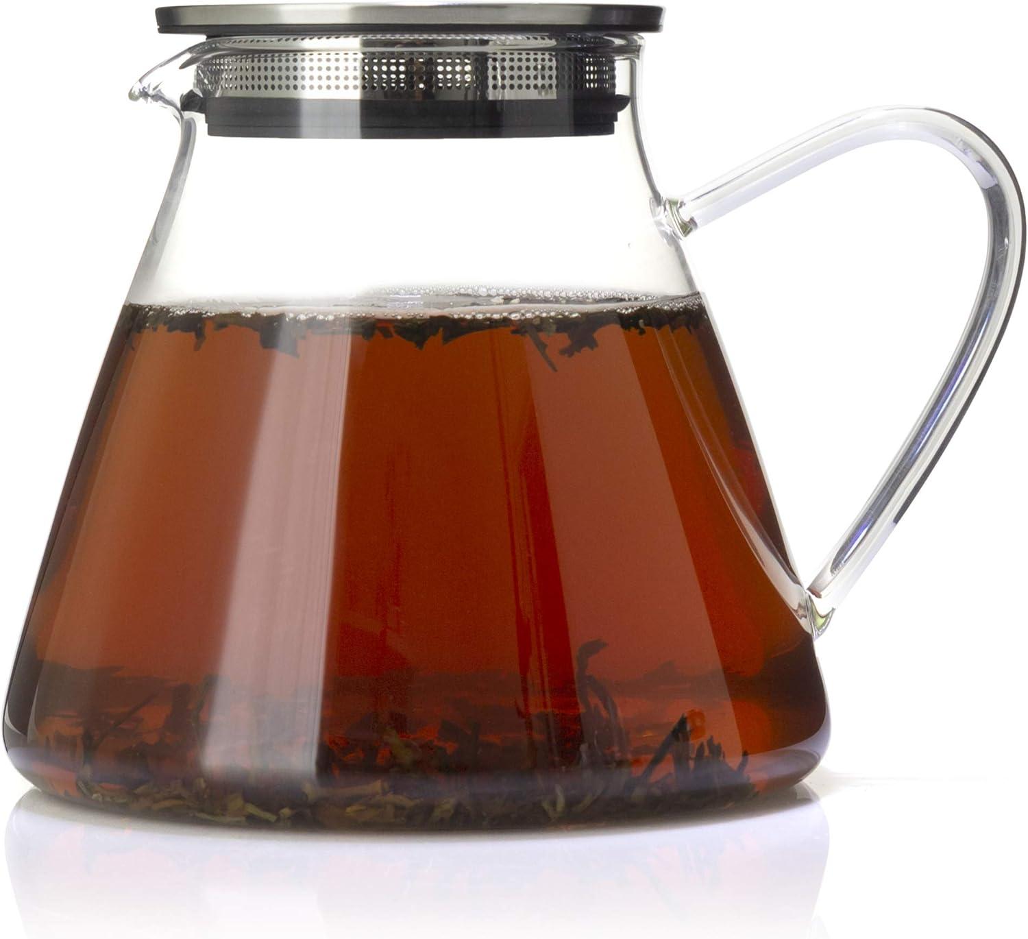 FORLIFE Fuji Glass Teapot with Filter Lid (32 ounces)