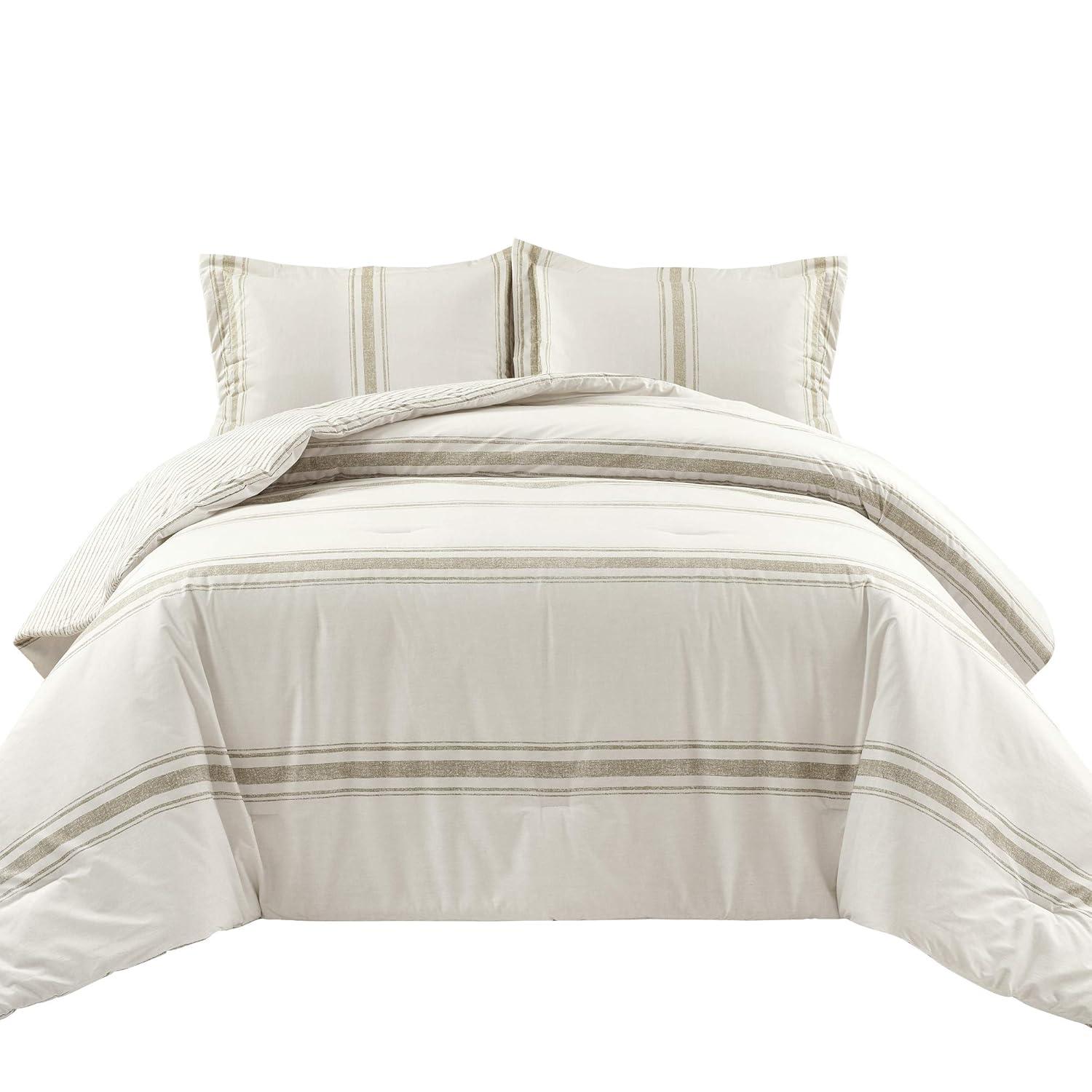 Farmhouse Standard Cotton Reversible Comforter Set