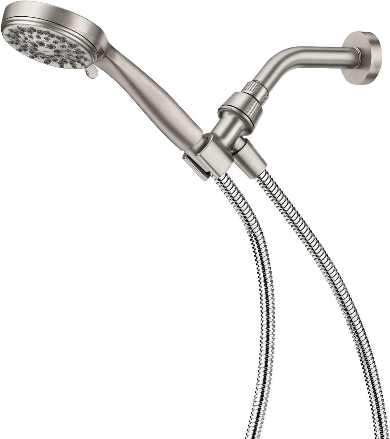 Spot Resist Brushed Nickel 5-Setting Handheld Showerhead