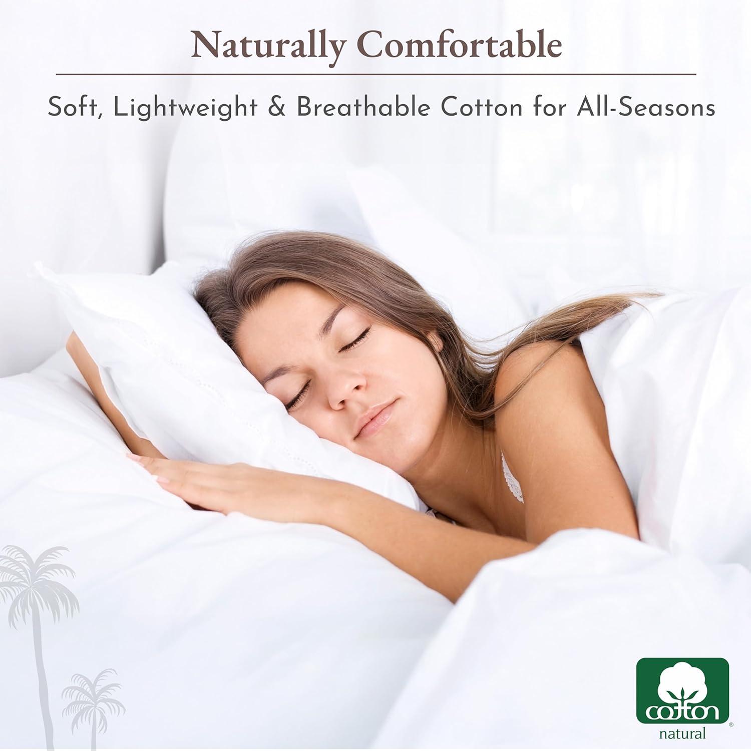 Soft 100% Cotton Sheets Set - Cooling Durable Sateen, Deep Pocket - by California Design Den - Bright White, Twin