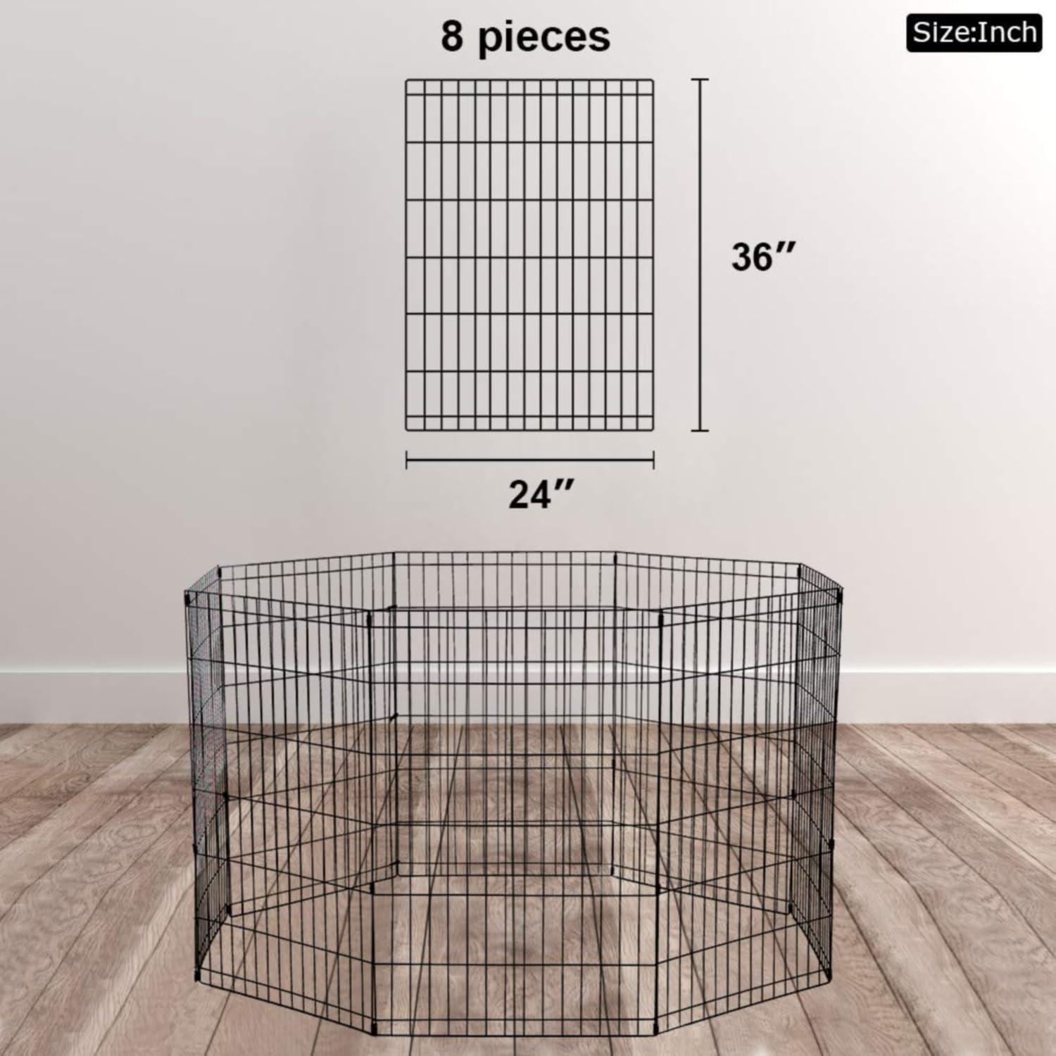 Bestpet 8 Panel 36 inch Dog Playpen Crate Exercise Cage