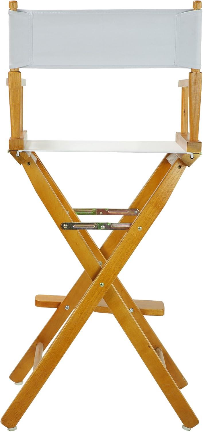 White Canvas and Wood Director's Chair, 45.5" Height