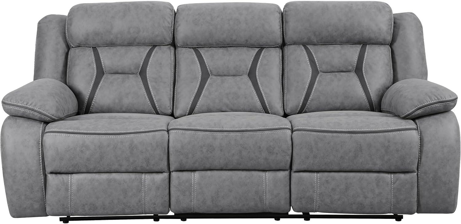 Higgins 3-Piece Gray Microfiber Reclining Sofa Set