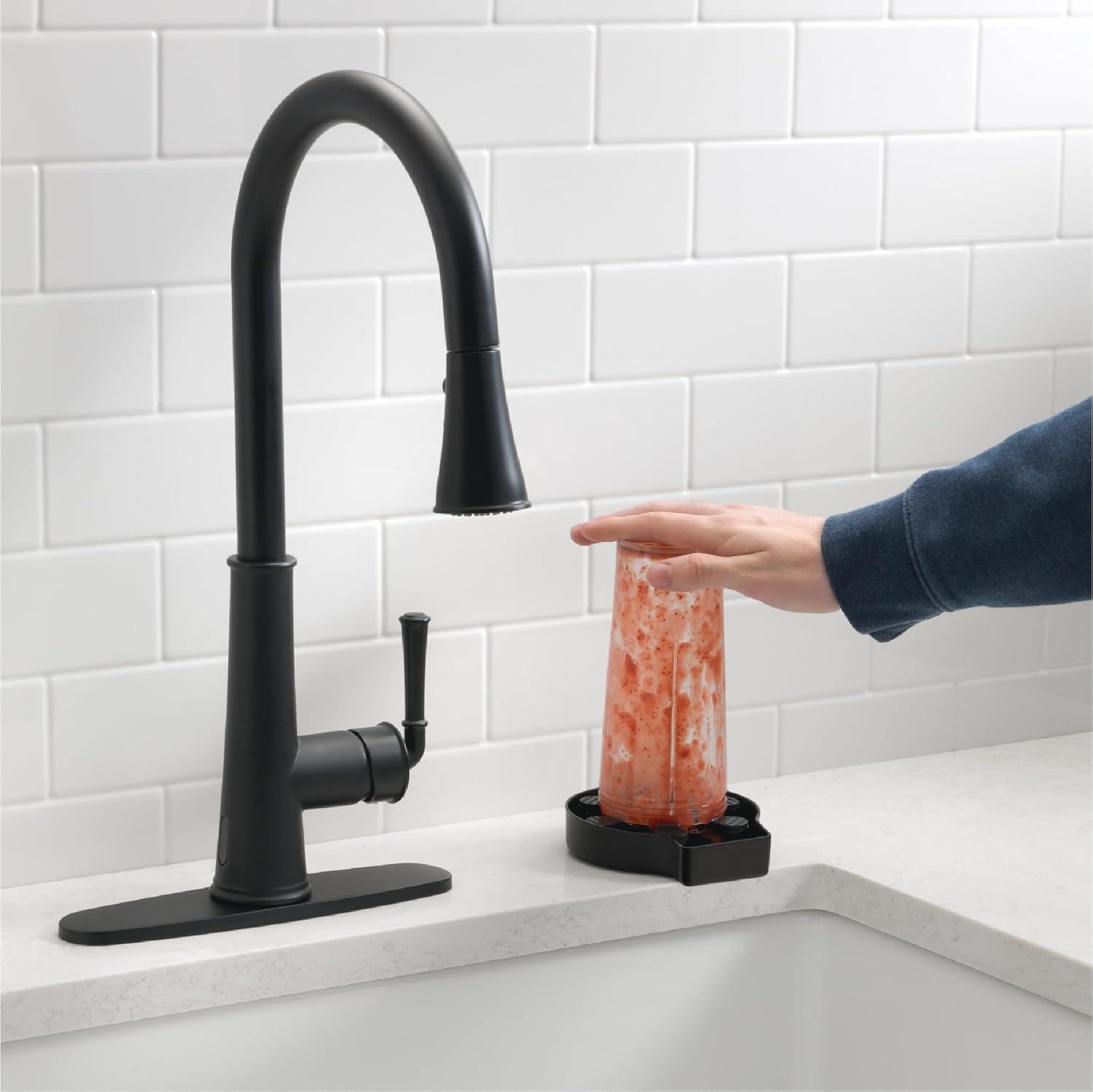 Matte Black Brass Kitchen Sink Glass Rinser