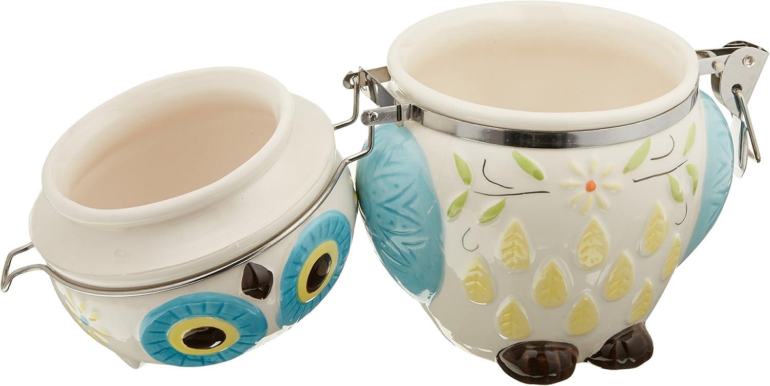 Boston Warehouse Hinged Jar, Pugly Sweater Collection, Hand-painted Earthenware Storage Container C57