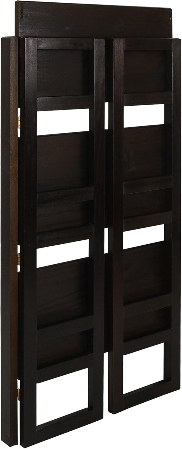 3-Shelf Folding Student Bookcase 20.75" Wide-Espresso