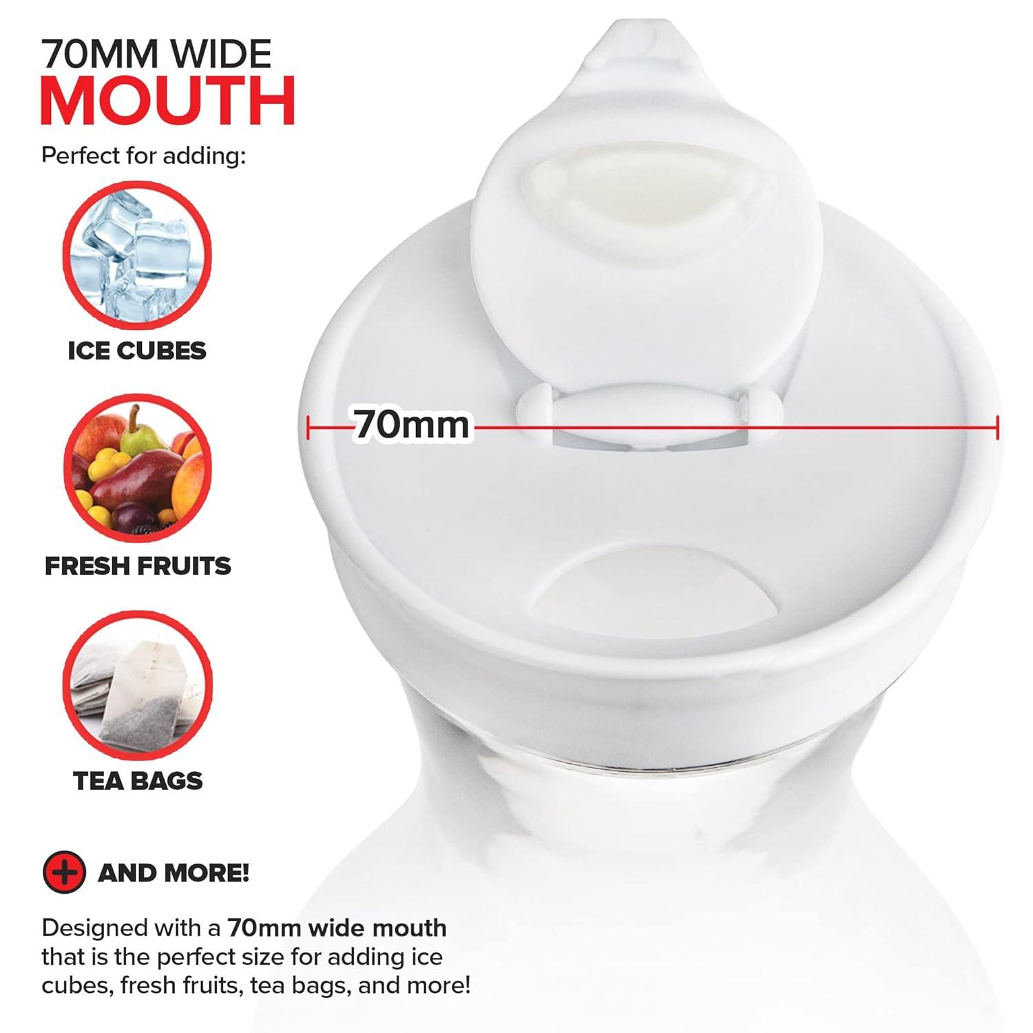 Plastic Juice Carafe with Lids (Set of 2) 32 oz Carafes for Mimosa Bar, Drink Pitcher with Lid, Water Bottle, Milk Container, Clear Beverage Containers for Fridge, Pantry Storage, Round Pitchers