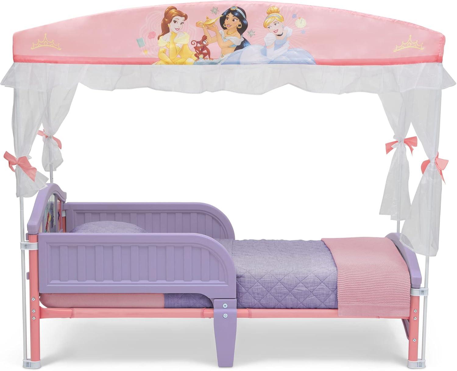 Disney Princess Plastic Toddler Bed with Canopy