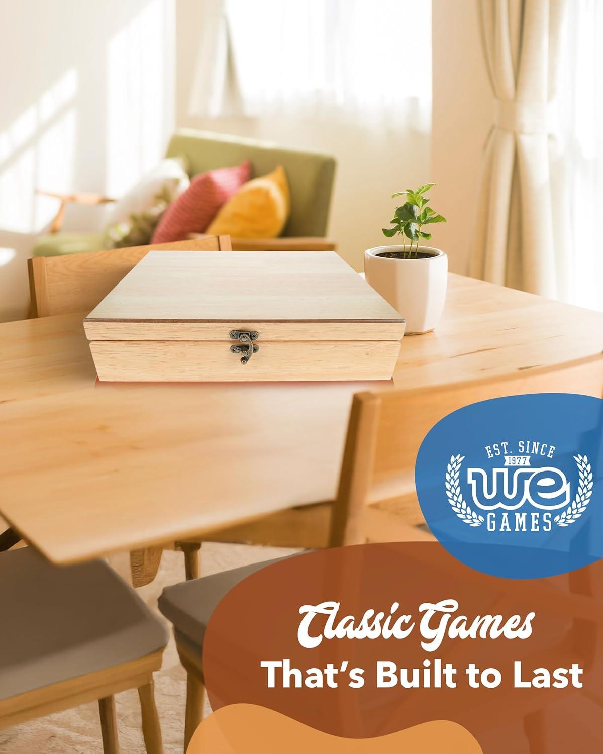 WE Games Wooden Keepsake Stash Box, Decorative Memory or Storage Box