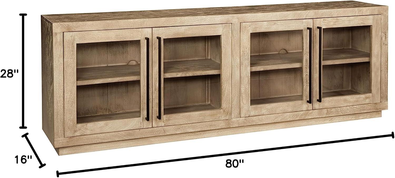 Belenburg Solid Wood 4 - Door Accent Cabinet