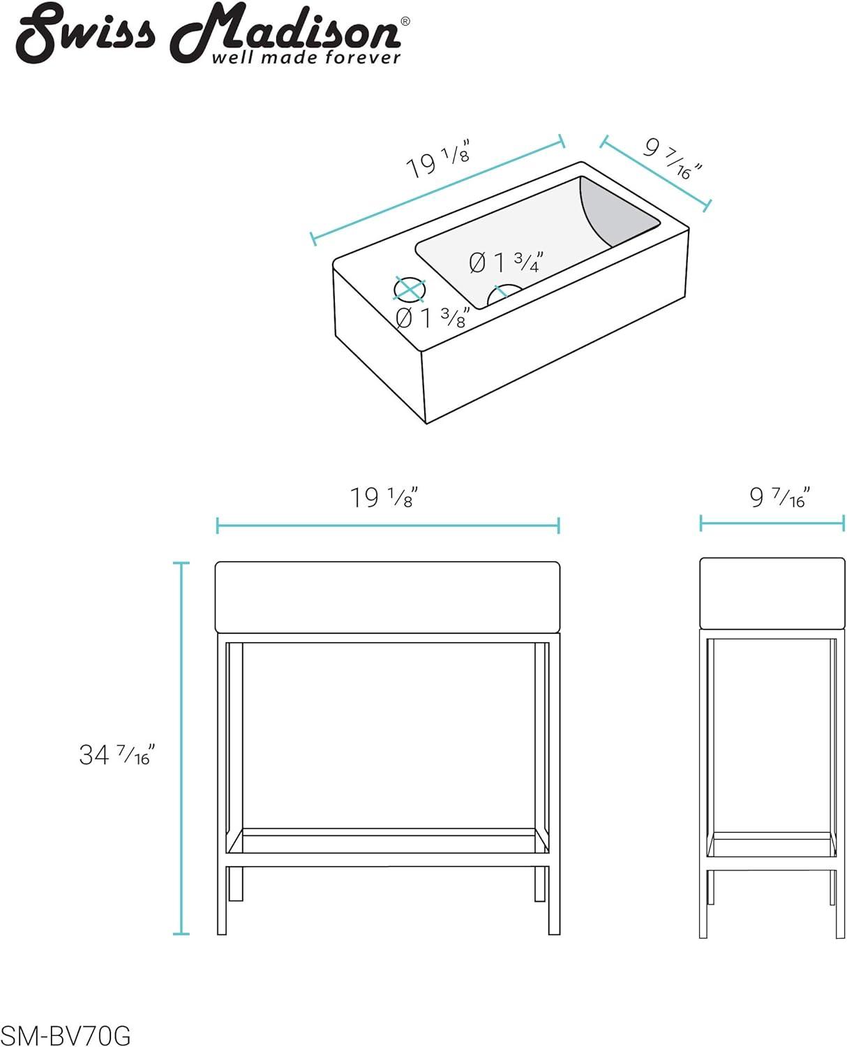 Pierre 19.5" Single Bathroom Vanity Set