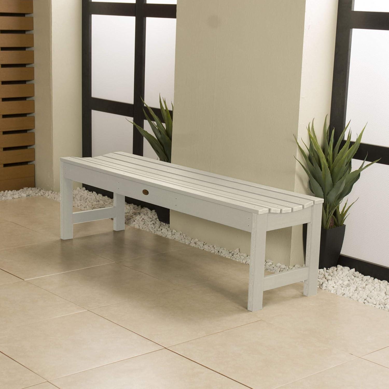 Lehigh 5ft Whitewash Eco-Friendly Backless Bench