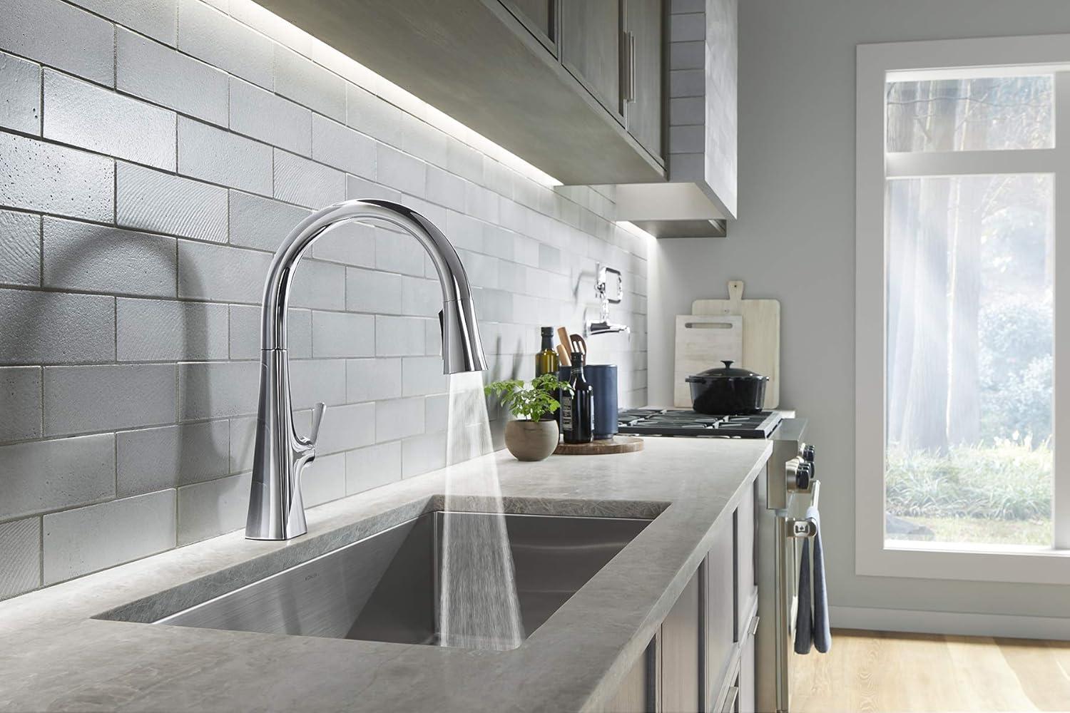 Graze Chrome Touchless Pull-Down Kitchen Faucet