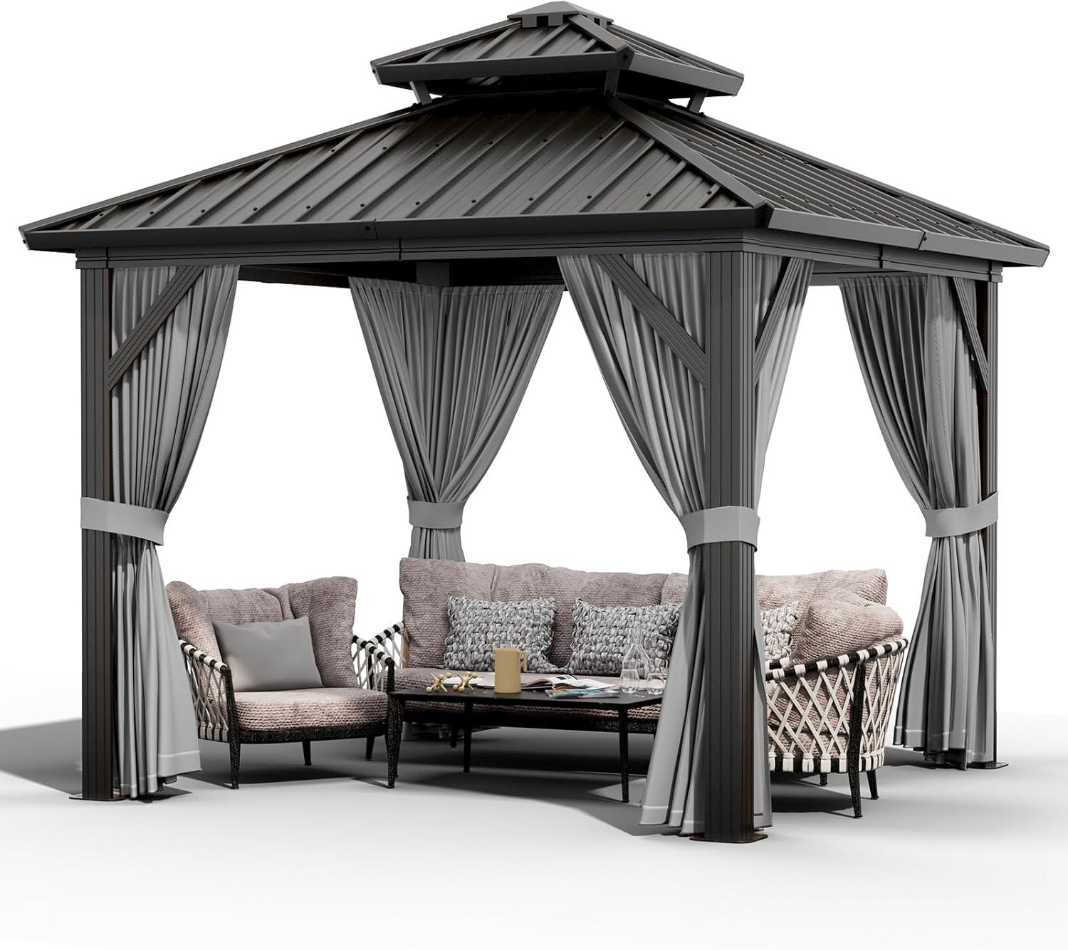 10 Ft. W x 10 Ft. D Aluminum Dome Gazebo