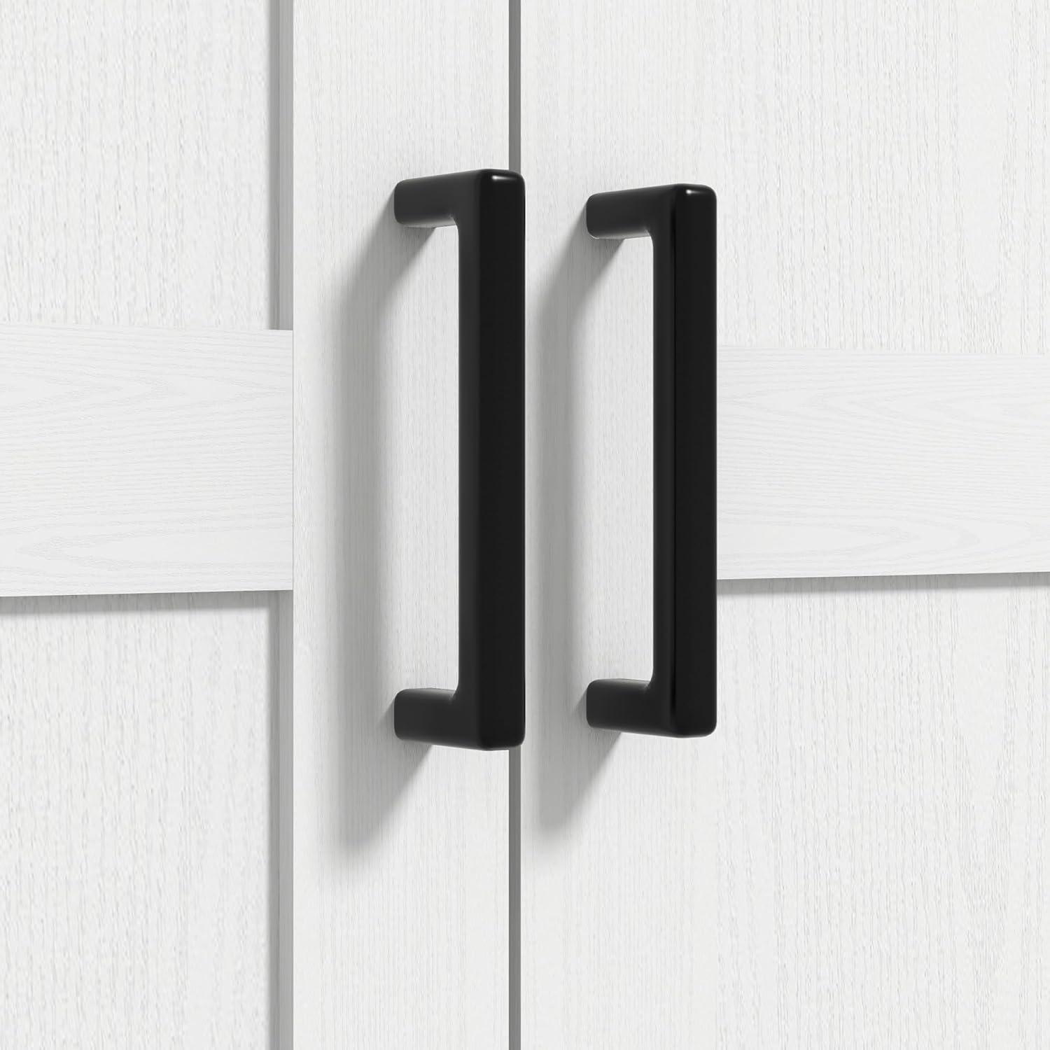 HOMCOM 69" Tall Farmhouse Kitchen Pantry Storage Cabinet with Drawer and Adjustable Shelves, Black