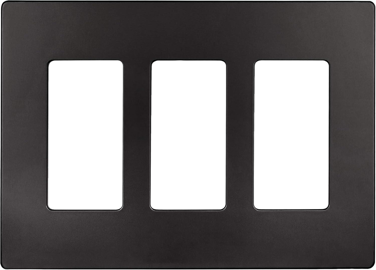 Dark Bronze 3-Gang Screwless Decorator Wall Plate