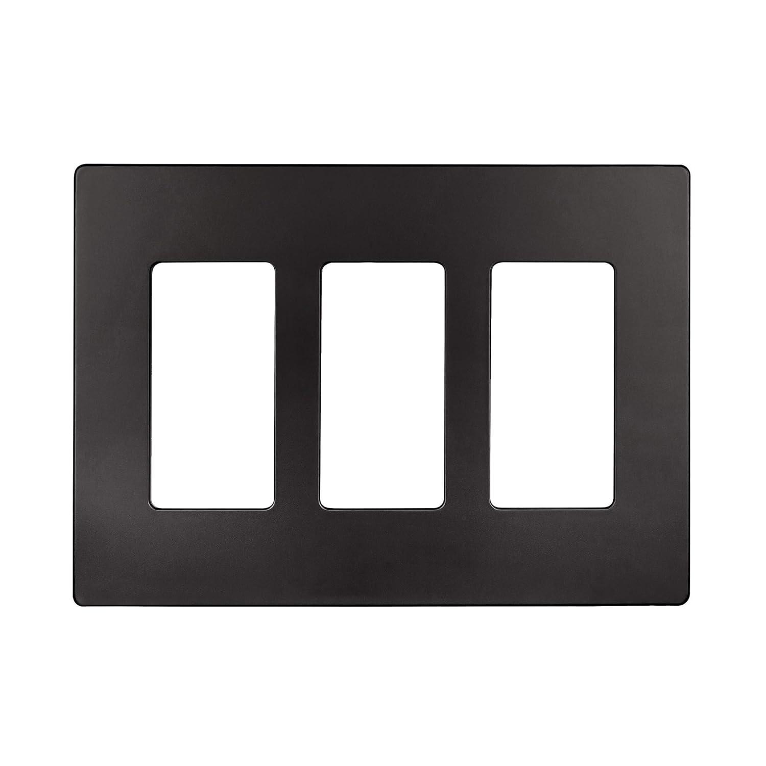 Dark Bronze 3-Gang Screwless Decorator Wall Plate