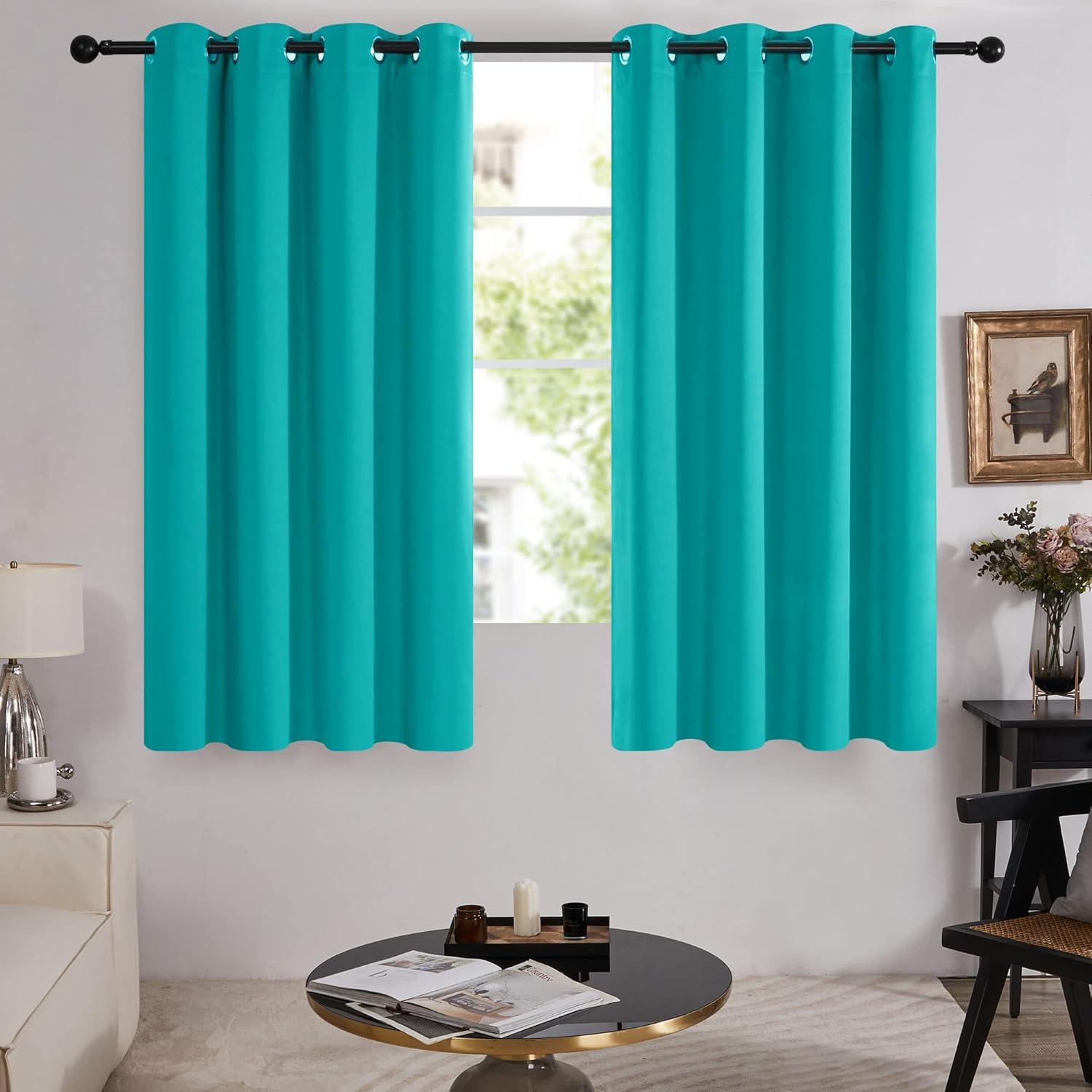 Deconovo 100 Percent Blackout with Liner Grommet Curtain Panel Pair (Set of 2)